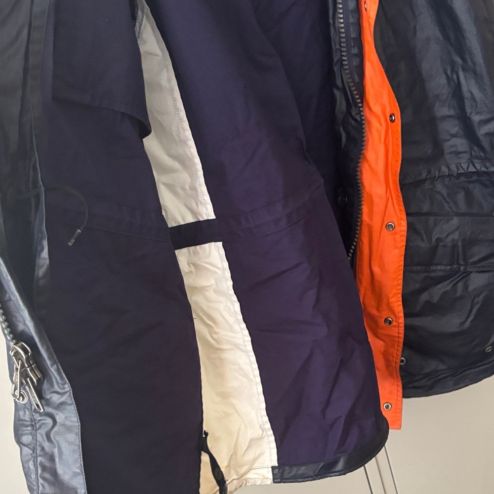 Vintage Polo by Ralph Lauren Men's blue Black and Orange Raincoat size large - Picture 8 of 8